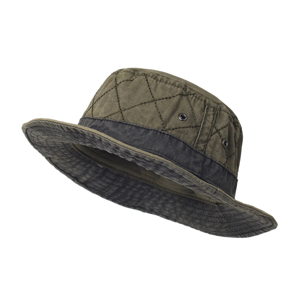 Summer Bucket Hats for Men Women Washed Cotton Panama