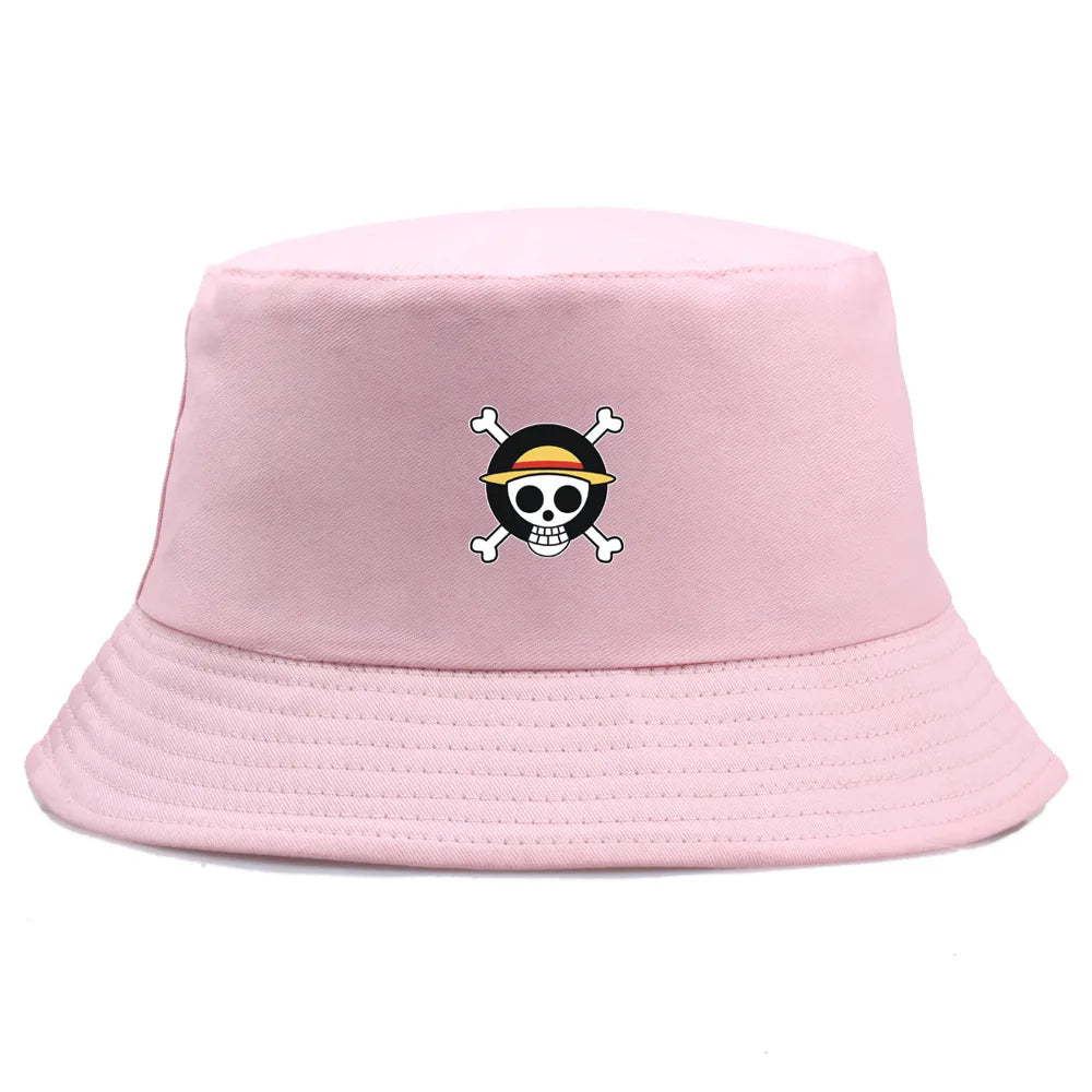 Anime Print Bucket Hats Unisex Fashion Women Men