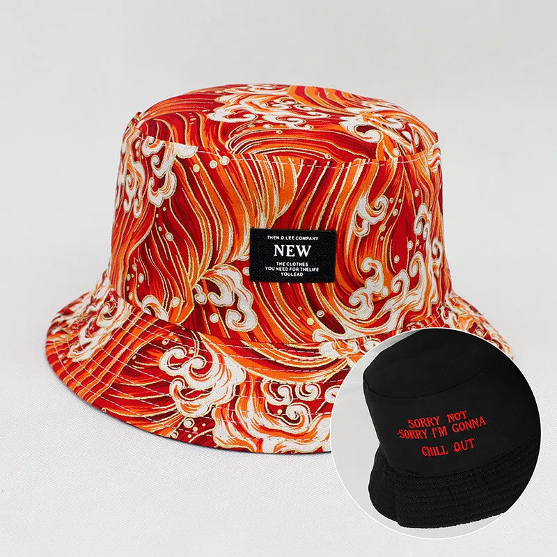 Cotton Print Bucket Hat Fisherman Hat