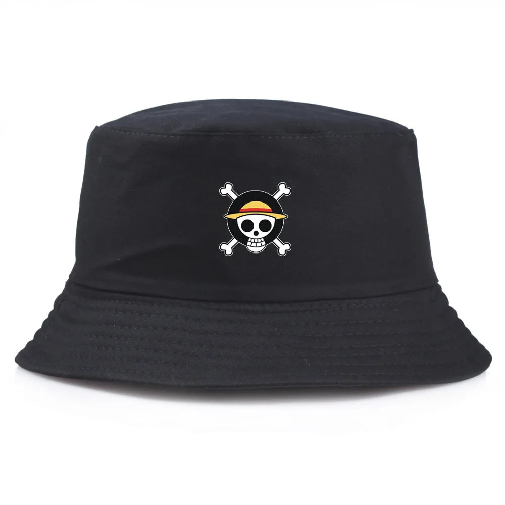 Anime Print Bucket Hats Unisex Fashion Women Men