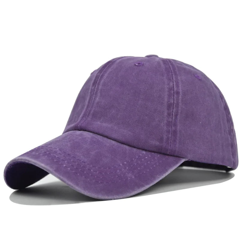 Vintage Washed Distressed Plain Baseball Cap