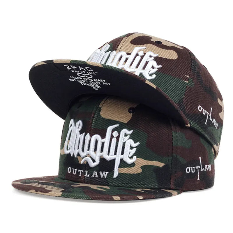 2025 Fashion Fastball CAP Thug Life Embroidery Hip Hop Baseball Cap Snapback Hat