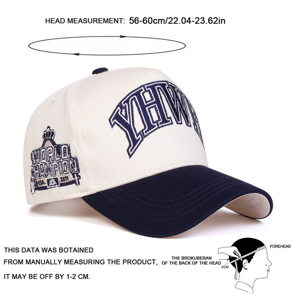 Unisex YHWH Letter Embroidery Baseball Caps Hip Hop Hat Sunscreen Hat