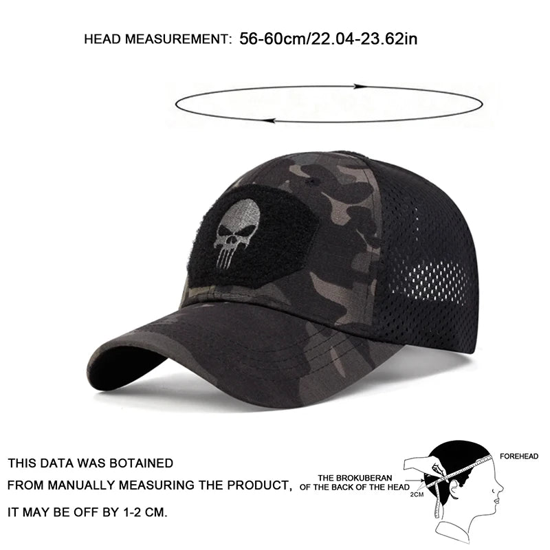 Unisex Skull Embroidery Baseball Cap