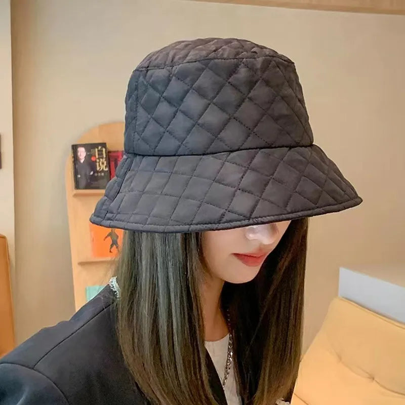 Winter Ultra Light Down Bucket Hats For Women