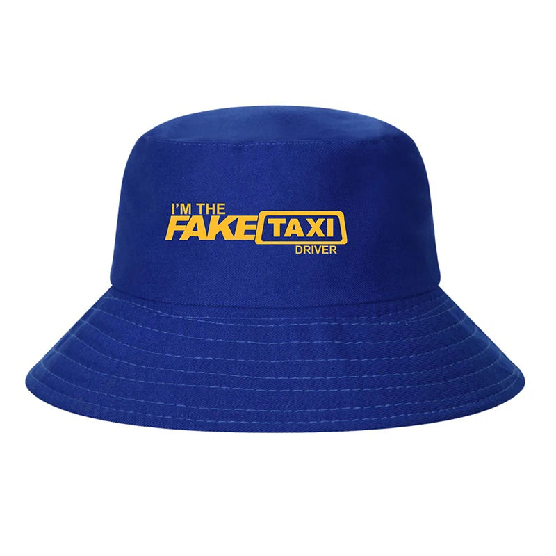 Fake Taxi Bucket Hats Cool Fake Taxi Driver Caps Men Sports Bob Bucket Hat Unisex