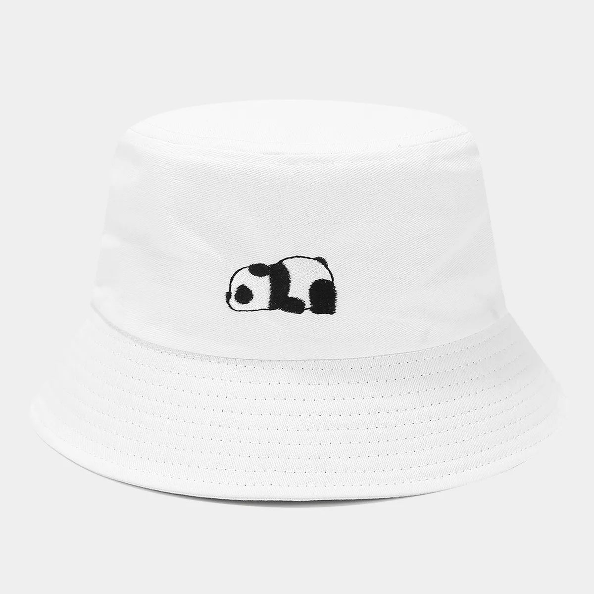 Fashion Cartoon Panda Funny Black White Bucket Hat For Men Women