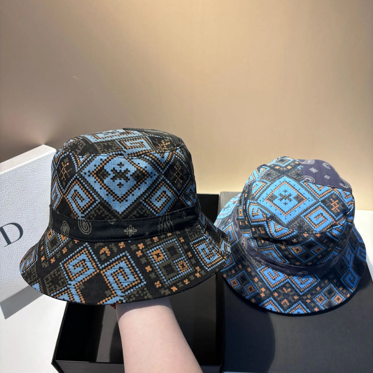 Colorful Patchwork New Bucket Cap