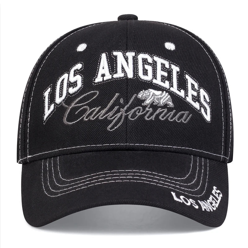 Bear Embroidered Icon Baseball Hat Men's Outdoor