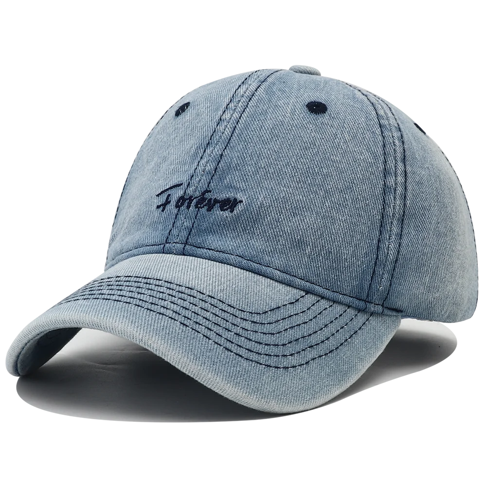 Designer Forever Embroidery Washed Baseball Cap Casquette Homme
