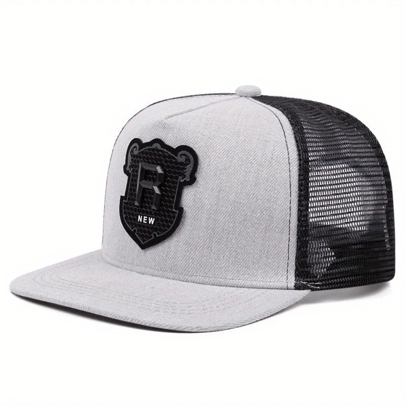 Flat Brim Cap Summer Outdoor Travel Baseball Cap Men's Big Head Cap