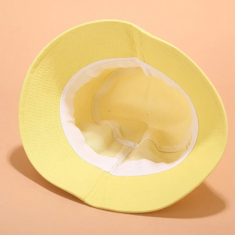 Unisex Foldable Embroidered Bucket Hat Rainbow Print Outdoor Sunscreen Cap Fisherman Hats For Women Bucket Hat