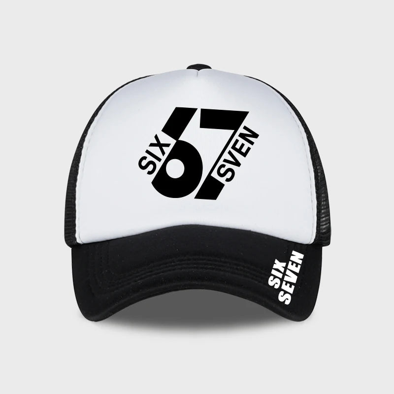 SIX 67 SEVEN Printed Mesh Cap Baseball Cap