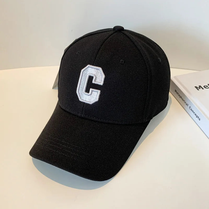 Simple Letter C Embroidered Baseball Caps