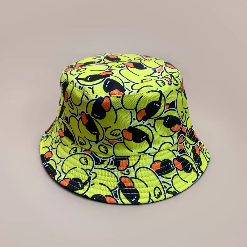 Cartoon Yellow Duck Bucket Hats New Unisex Cute
