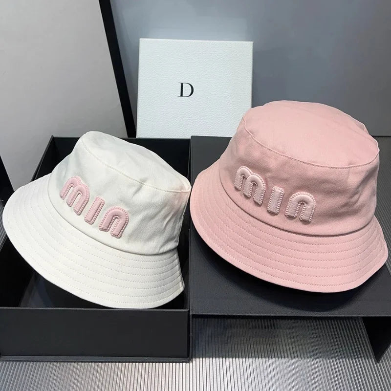 2025 Designer Luxury Fisherman Hat Versatile Women Basin Hat Pink Letter Valentine's Day Bucket Hats