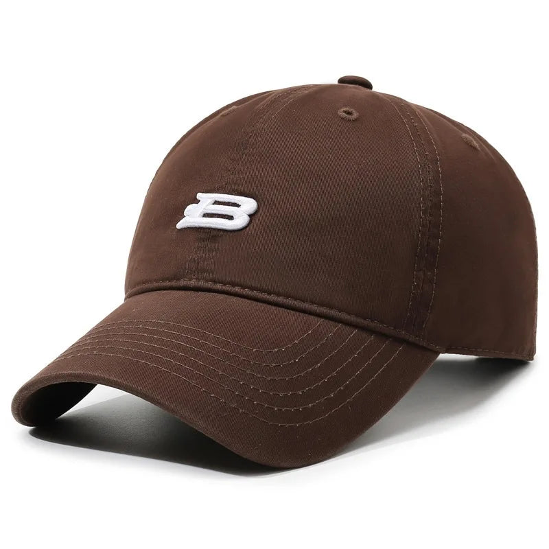 Unisex B Letter Embroidery Baseball Caps