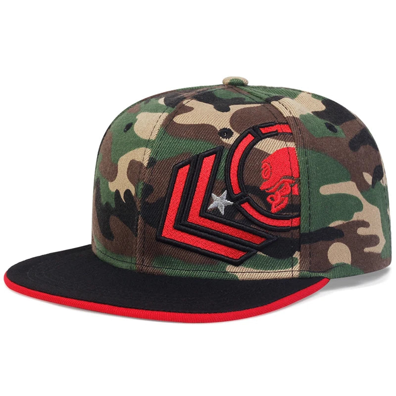 Unisex Helmeted Man Embroidery Hip-hop Hats Snapback Caps Baseball Caps