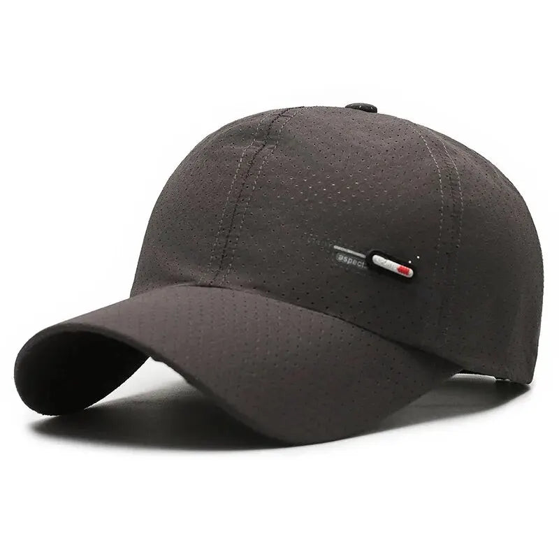 Summer Small Leather Label Quick-dry Baseball Cap