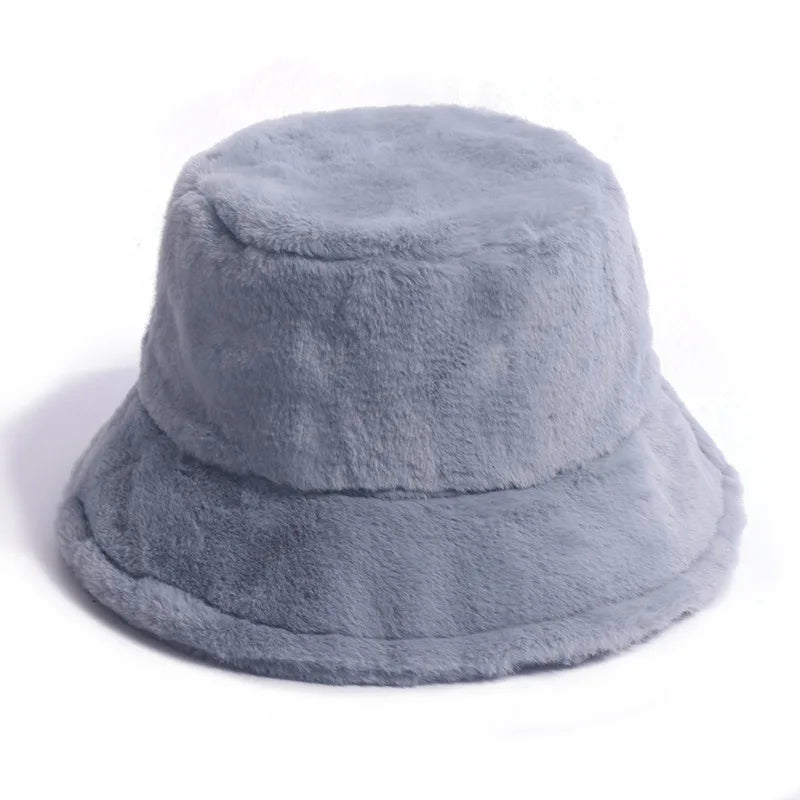 Winter Bucket Hat Women's Fashion Leopard Panama Warm Hat For Women