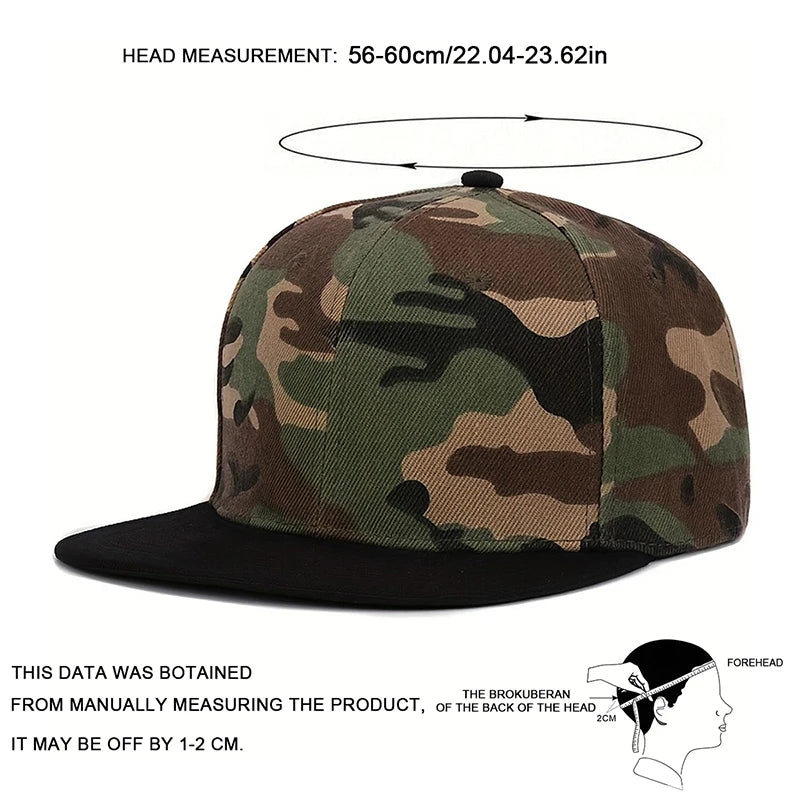 Unisex Light Plate Camouflage Hip-Hop Hats Baseball Caps Sunscreen Hat Snapback Caps