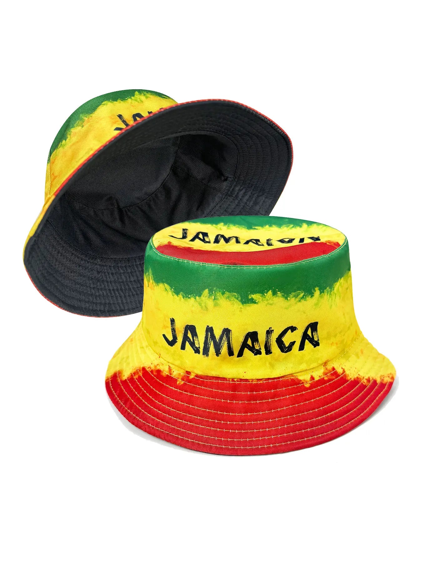 Brightly Colored Letter Print Bucket Hat Reversible Bucket Hat