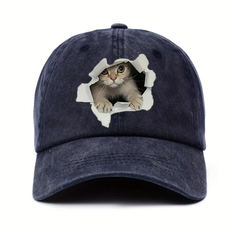 Cute Cat Designed Baseball Cap