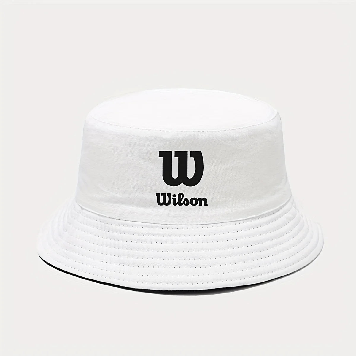 Wilson Logo Printed Bucket Hat Foldable Fisherman Cap For Men Women