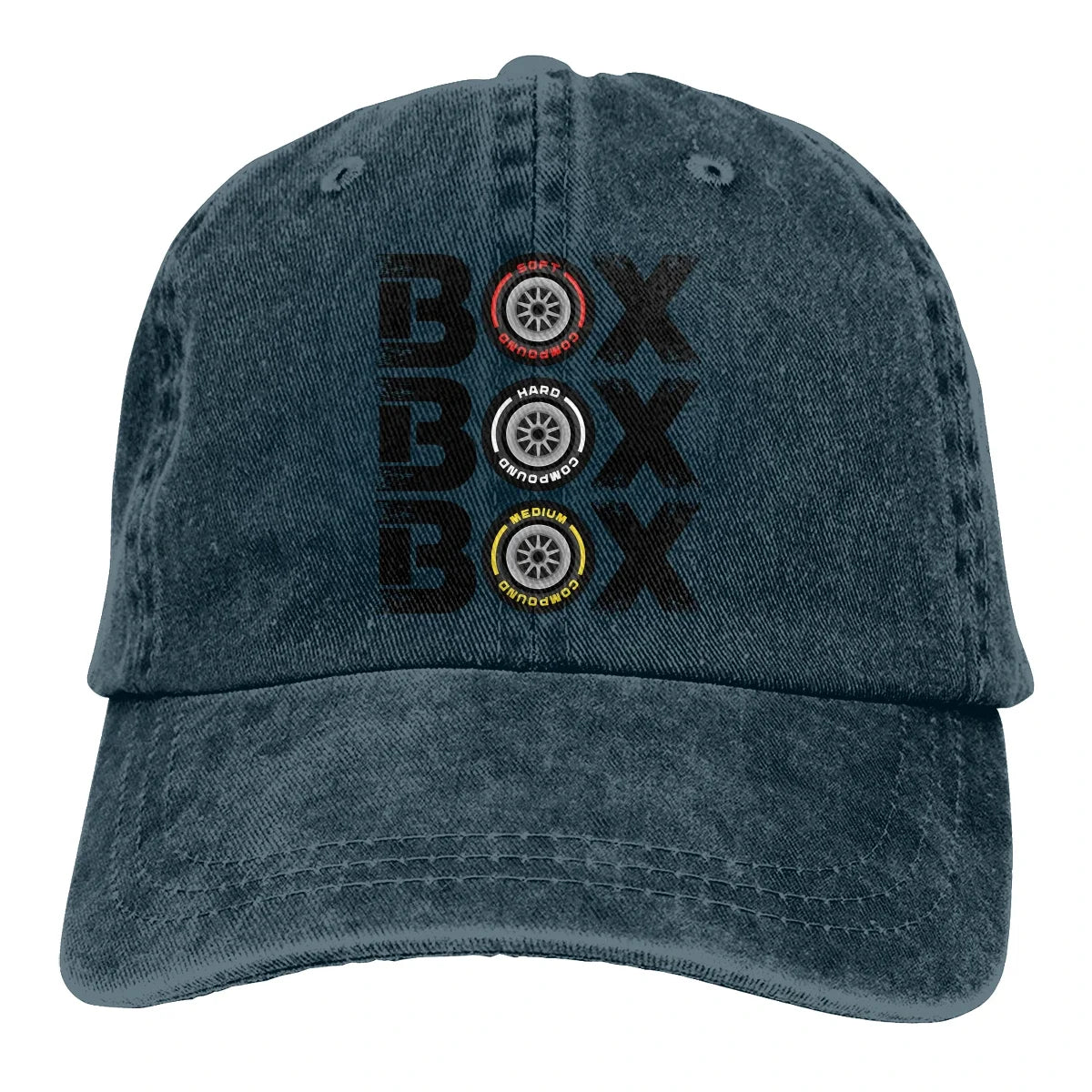 Box Box Box F1 Tyre Compound V2 Baseball Cap Men
