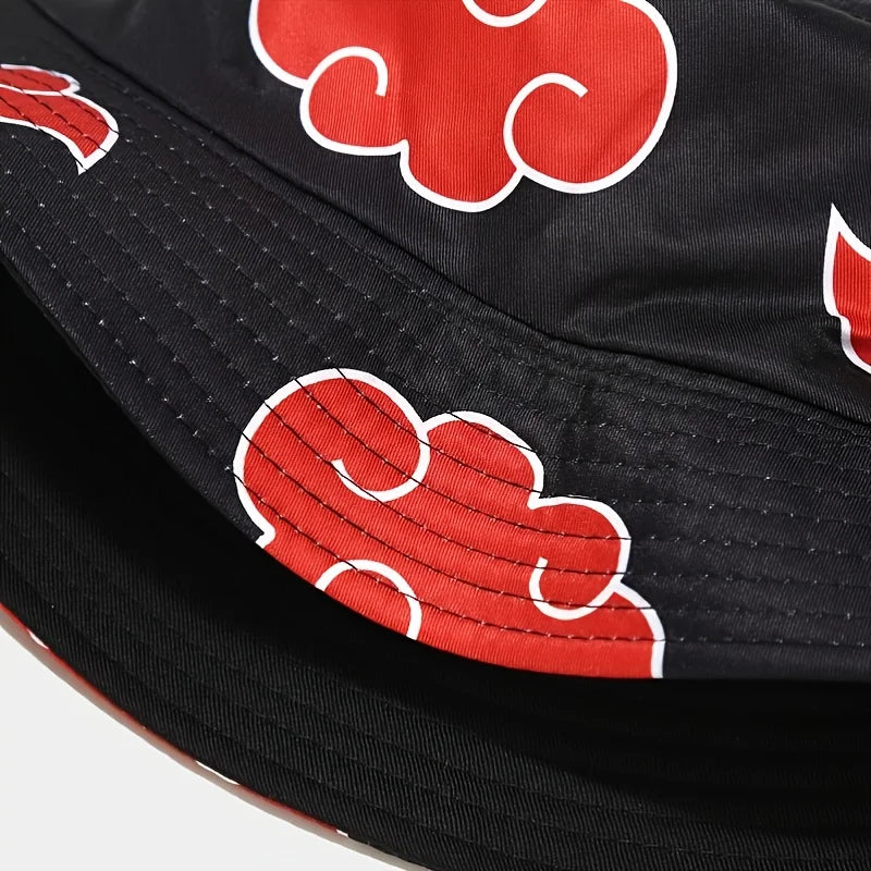Anime Cartoon Red Cloud Bucket Hat