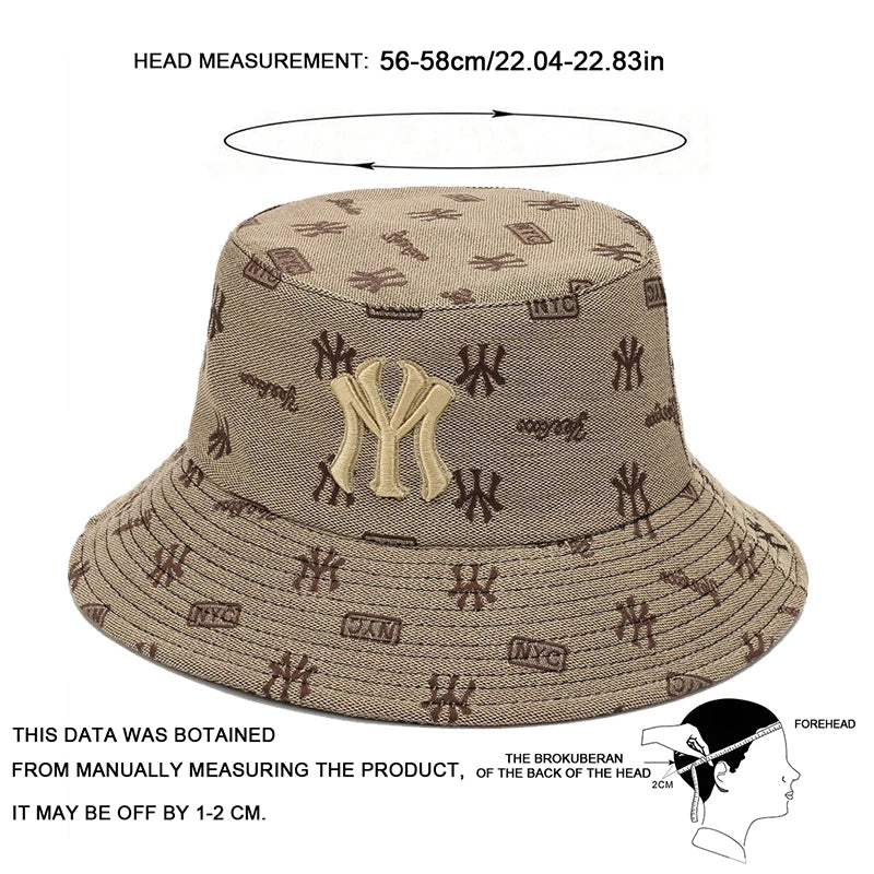 Unisex Letter Embroidery Fisherman Hat Women