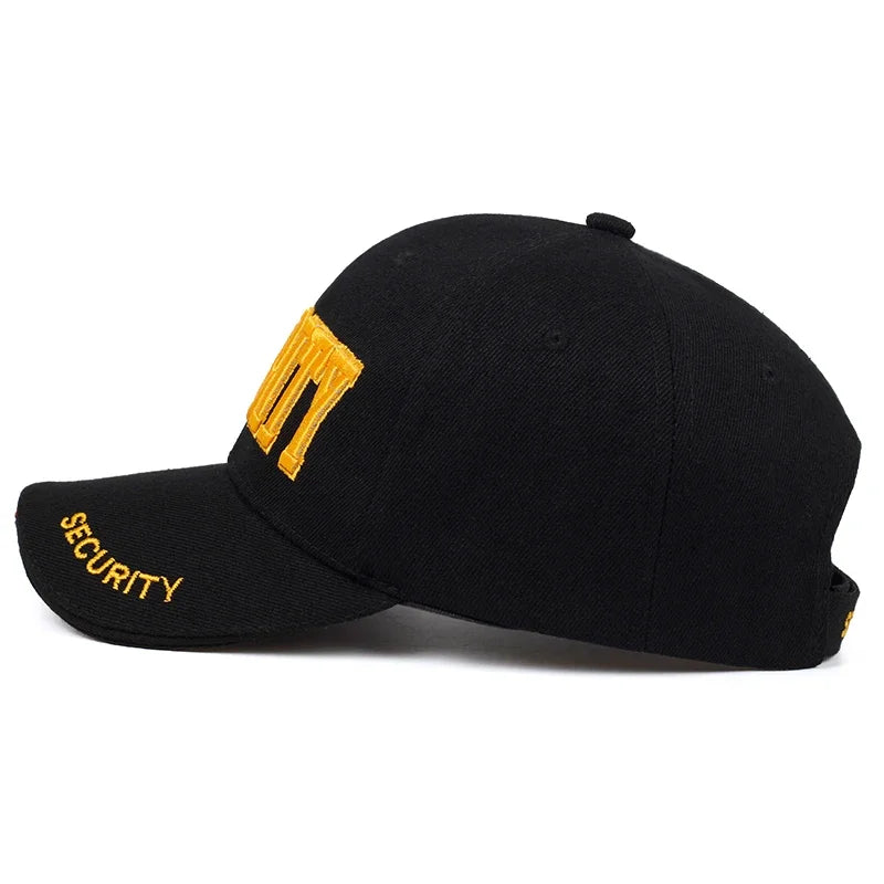 Unisex Security Letter Embroidery Baseball Caps