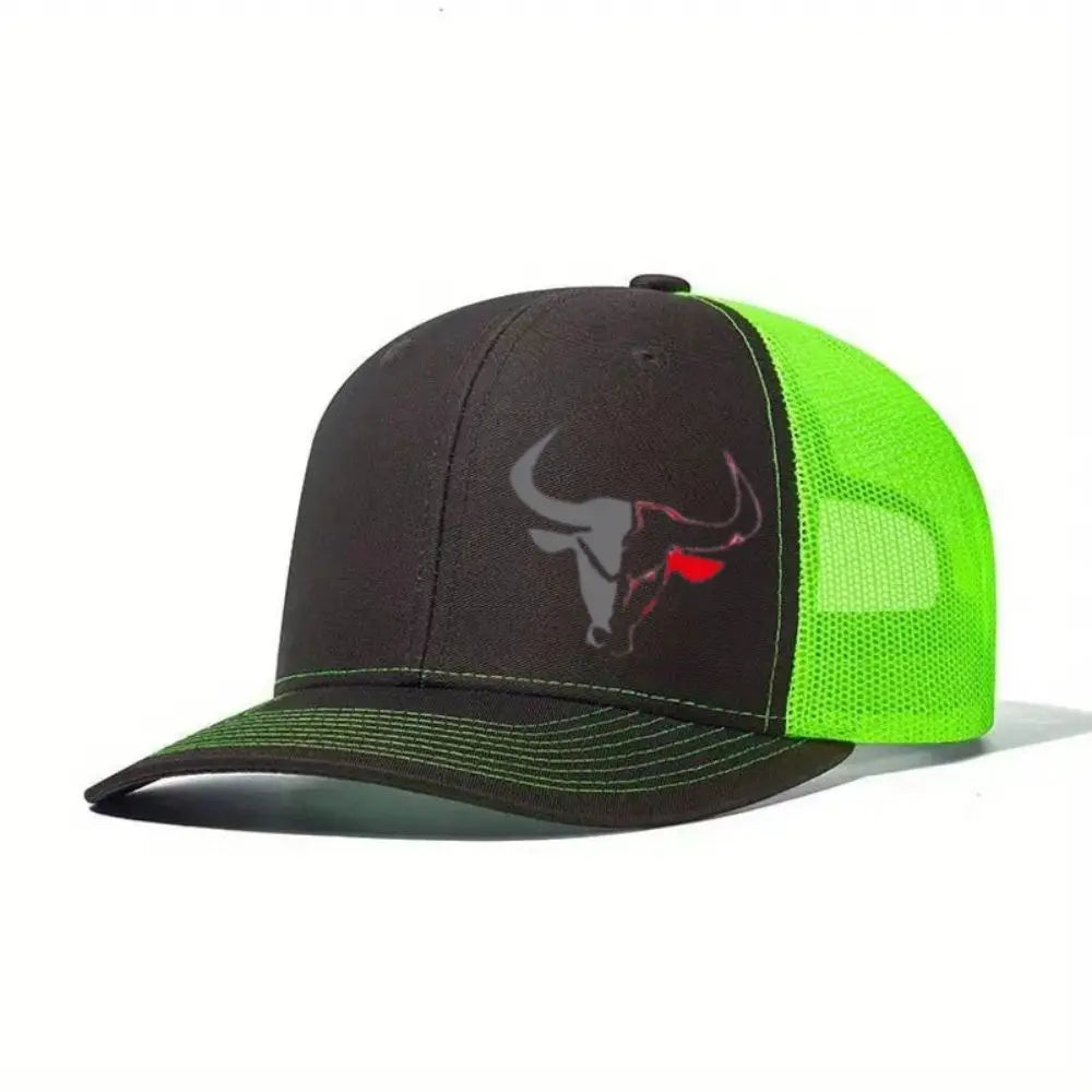 Casual Bull Head Print Summer Baseball Cap Mesh