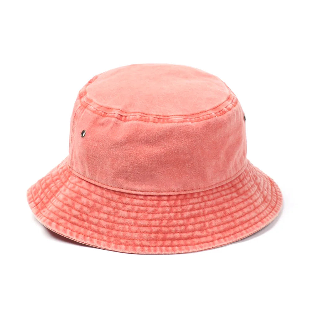 Fashion Denim Washed Bucket Hat Retro Foldable Fisherman Cap For Women Men