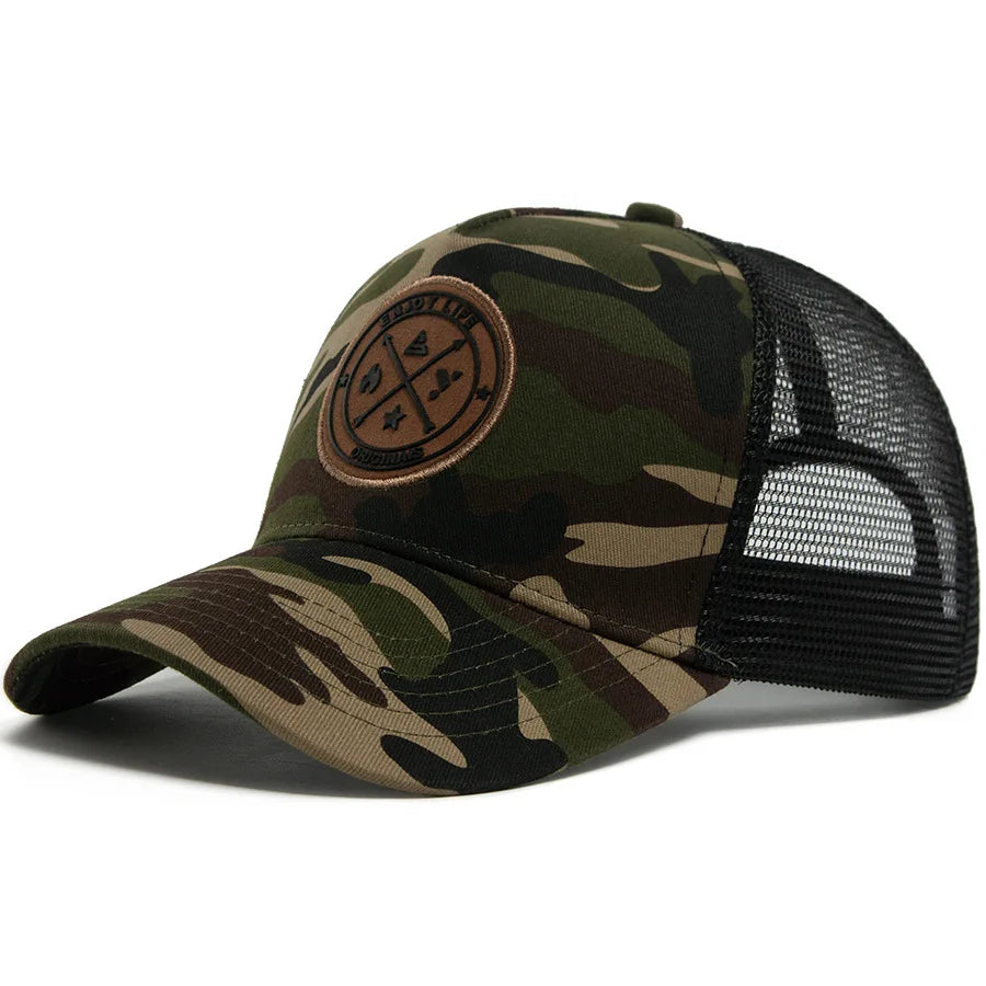 Summer Mesh Colorful camouflage Baseball Cap