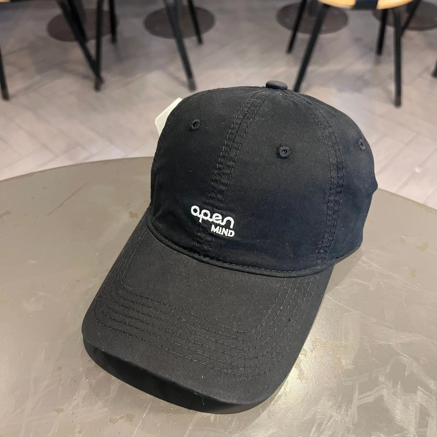 Women Embroidery Letter Baseball Cap Solid Color Cotton Peaked Hat