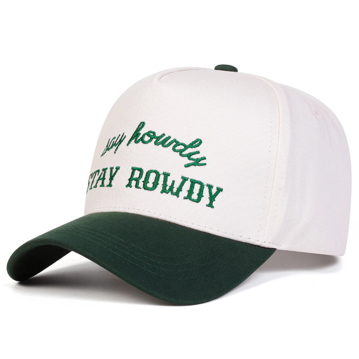 Unisex STAY ROWDY Letter Embroidery Baseball Caps Hip Hop Hat Sunscreen Hat