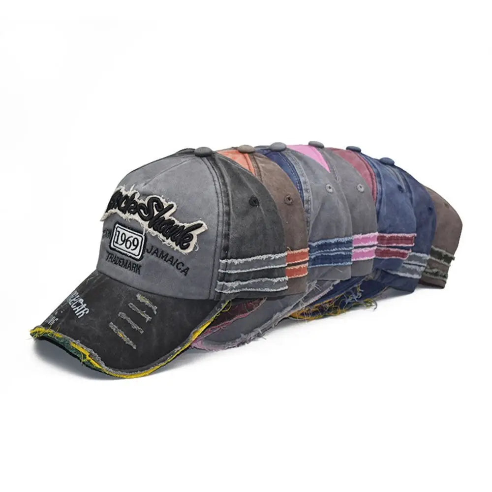 Embroidery Baseball Caps Men Women Retro Washed Cotton