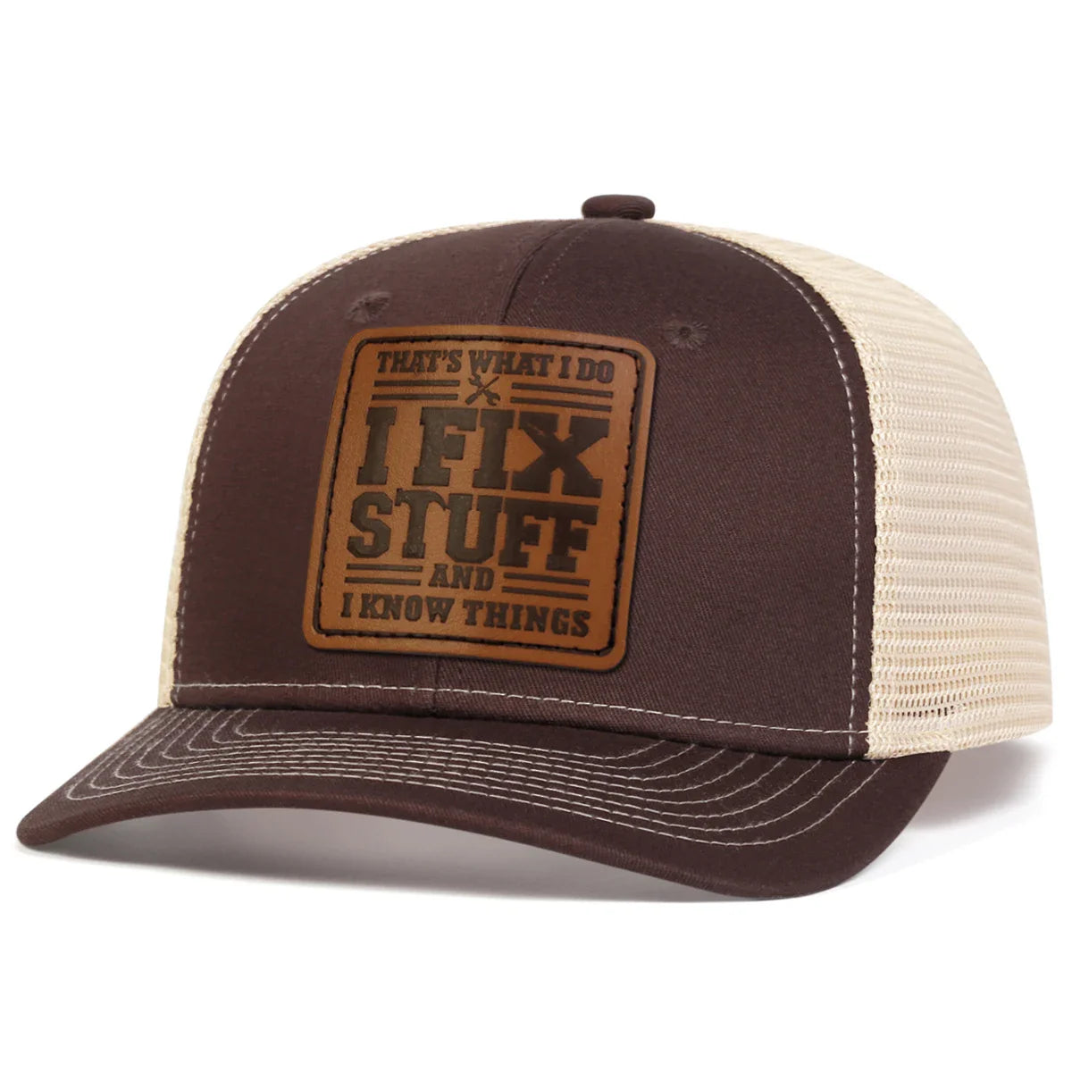 Unisex IFIXSTUFF Leather Label Baseball Net Caps