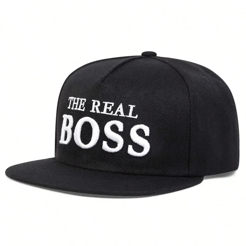 Unisex THE REAL BOSS Embroidery Hip-hop Hats