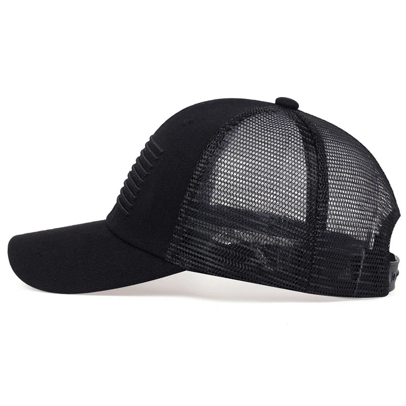 Fashion American Flag Embroidery Baseball Net Caps