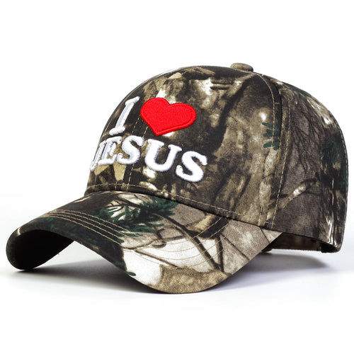 Unisex I LOVE JESUS Letter Embroidery Baseball Caps Sunscreen Hat
