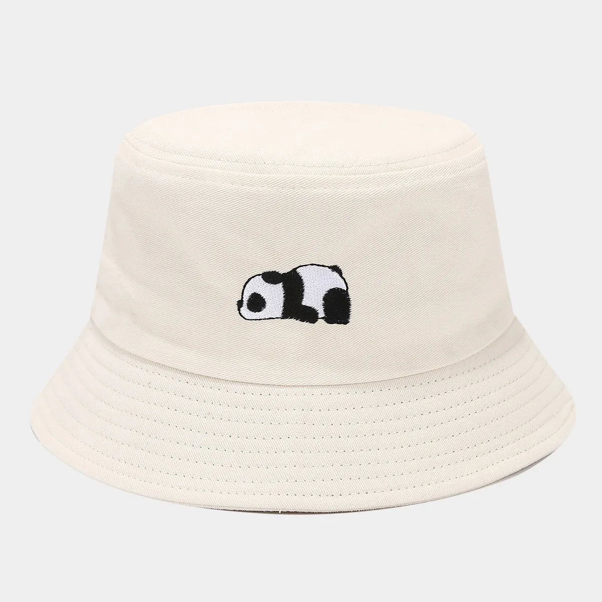 Fashion Cartoon Panda Funny Black White Bucket Hat For Men Women