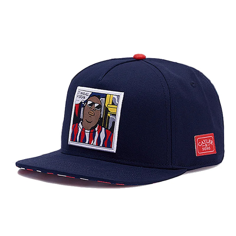 New Head Alphabet Cool Man Embroidered Snapback HipHop