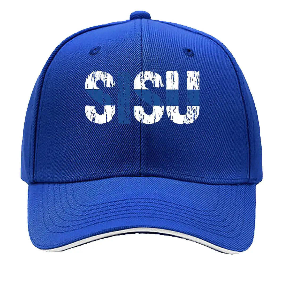 Sisu Finnish Word Resilience Text Art Print Sandwich Baseball Cap
