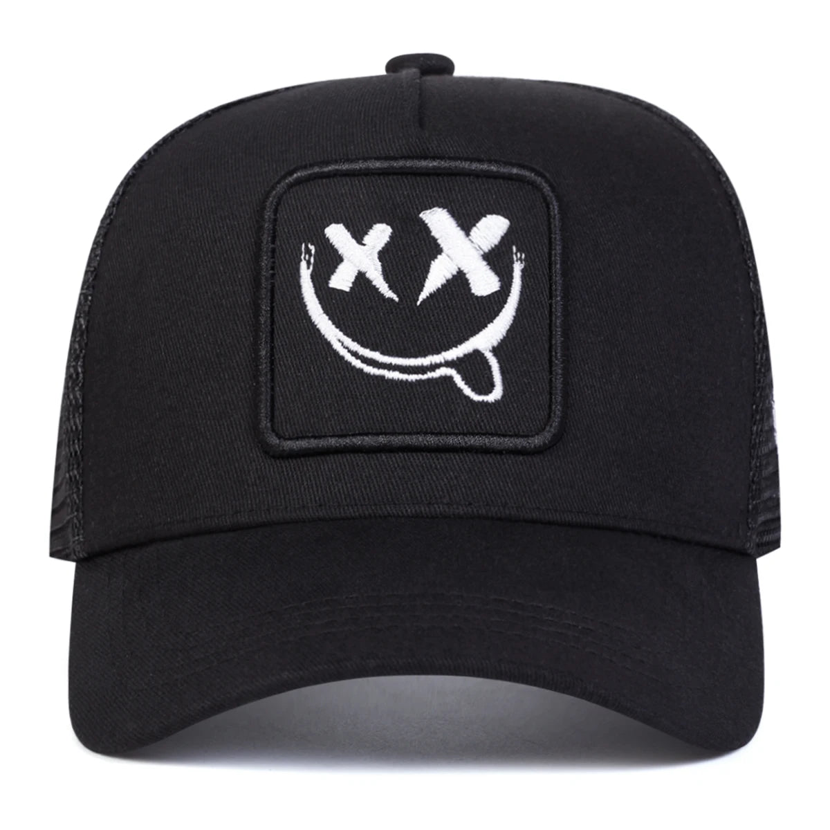 Unisex XX Smiling Face Embroidery Baseball Caps Hip Hop Hat Sunscreen Hat