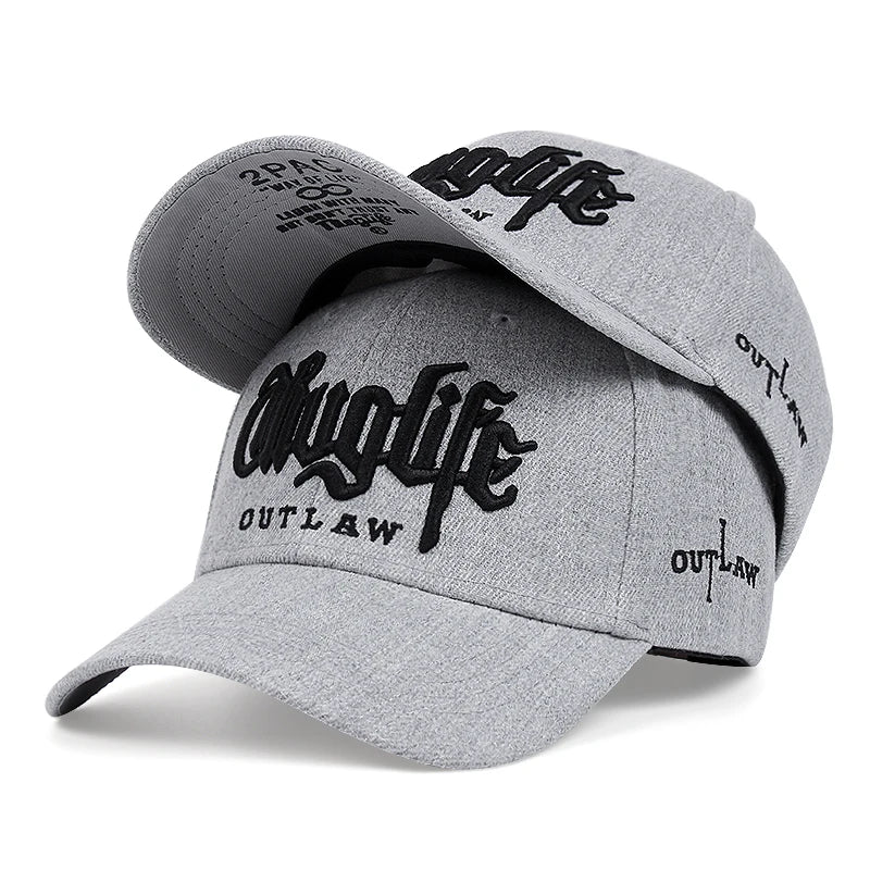 2025 Fashion Fastball CAP Thug Life Embroidery Hip Hop Baseball Cap Snapback Hat