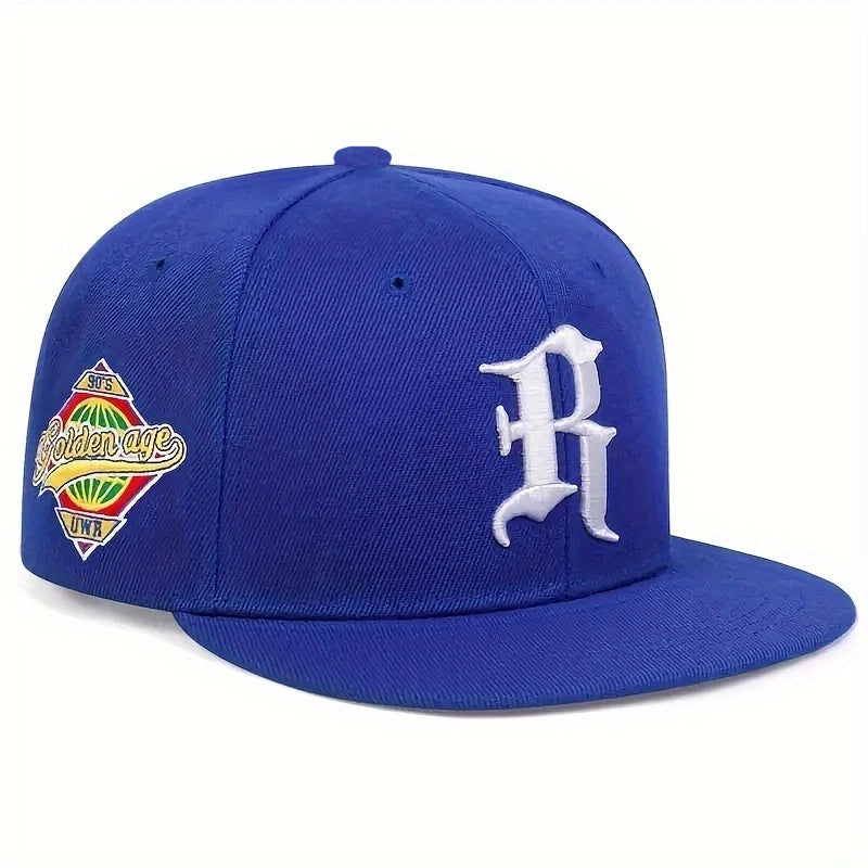Casual Hip-Hop Punk Letter Embroidered Flat-Brimmed Snapback Cap