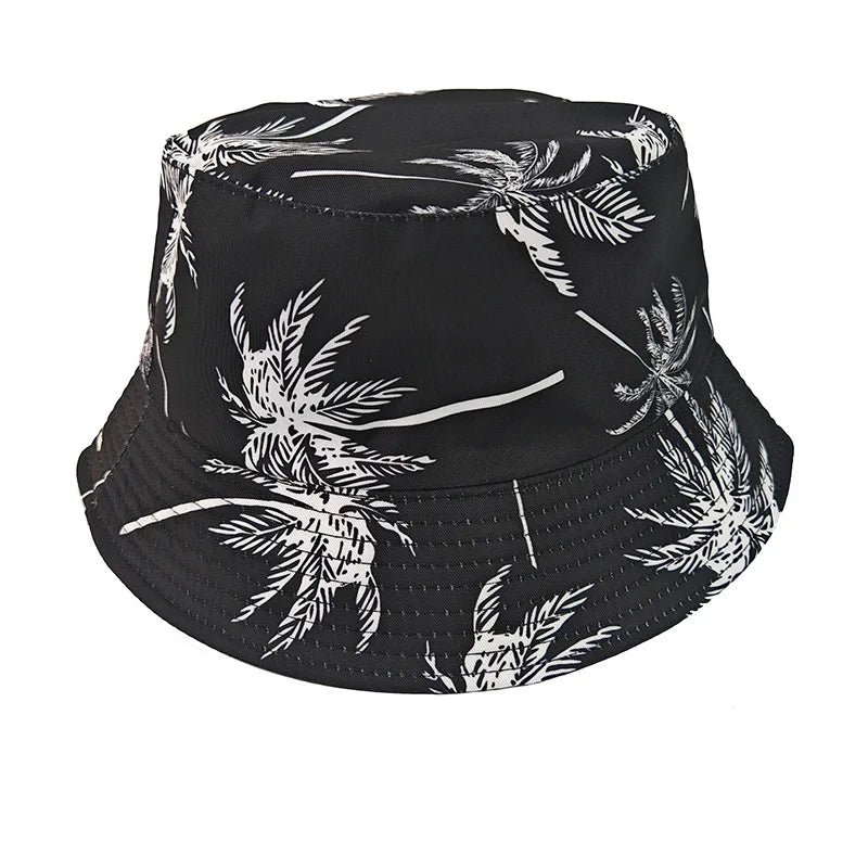 Coconut Print Travel Beach Sun Protection Breathable Simple Fisherman Hat Bucket Hat