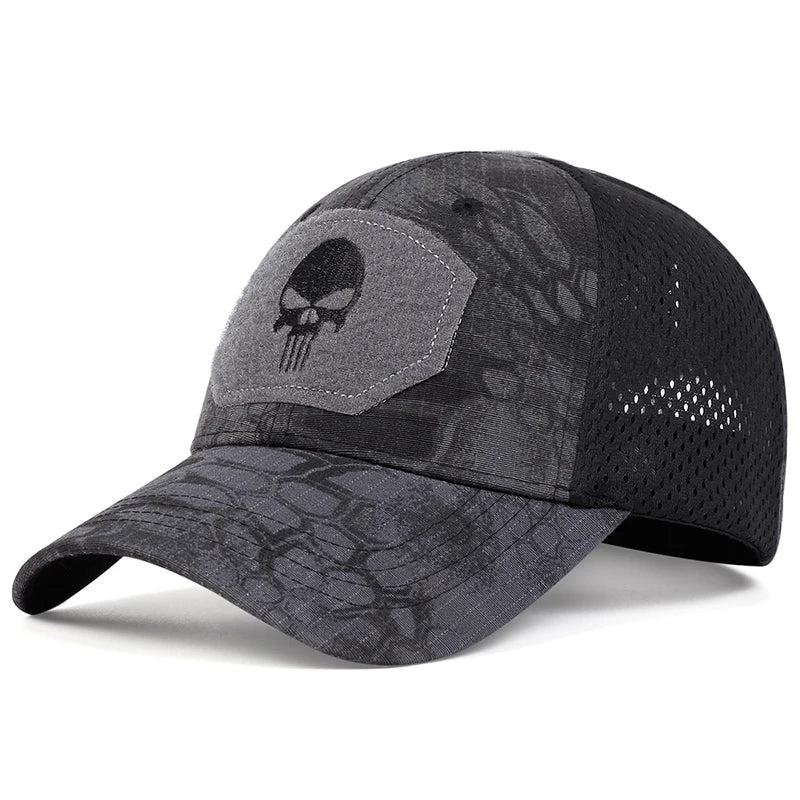 Unisex Skull Embroidery Baseball Cap